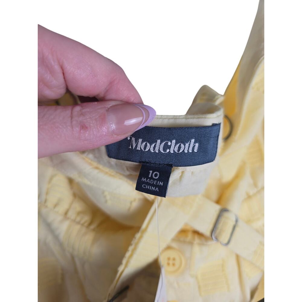 Modcloth Yellow Button-Front Mini Dress - Picture 6 of 6